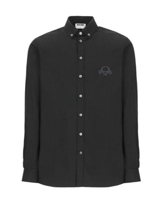 Moschino Black Long Sleeve Shirt for men