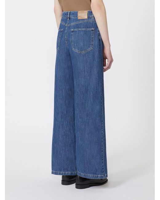 Max Mara Blue 'S Zeus Wide Leg Jeans