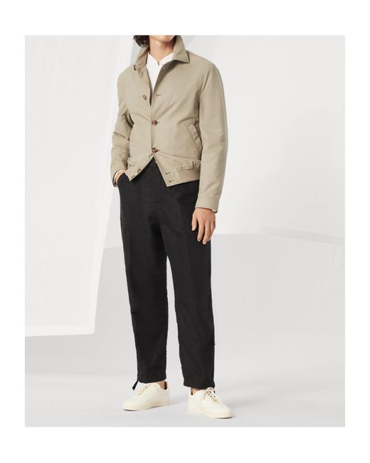Brunello Cucinelli Black Tapered-Leg Trousers for men