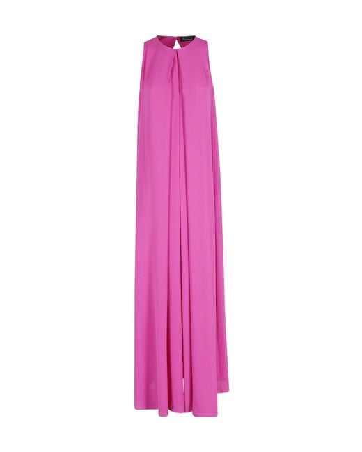 Gianluca Capannolo Pink Round Neck Sleeveless Dress