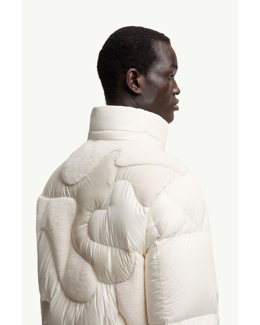 Moncler Natural Zip-Up Quilted Jacket for men