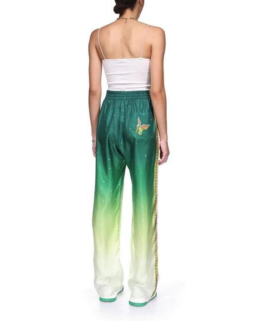 Casablanca Green Joyaux D'Afrique Wide Leg Trousers