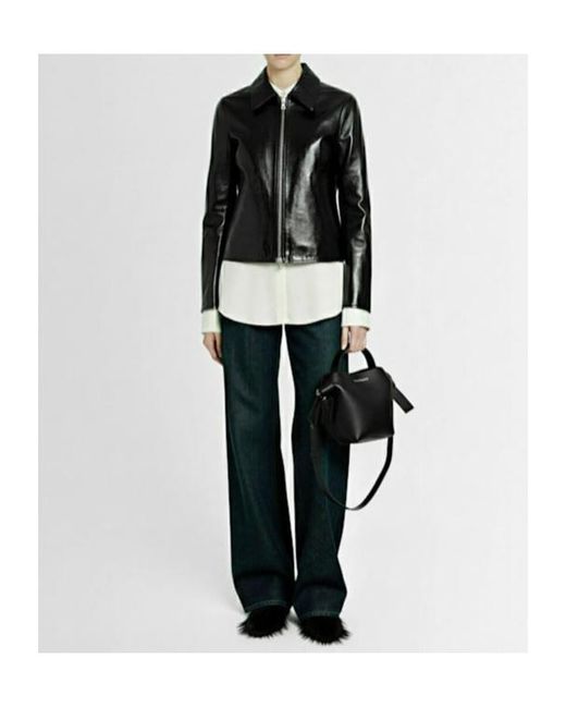 Our Legacy Black Leather Zip-Up Jacket