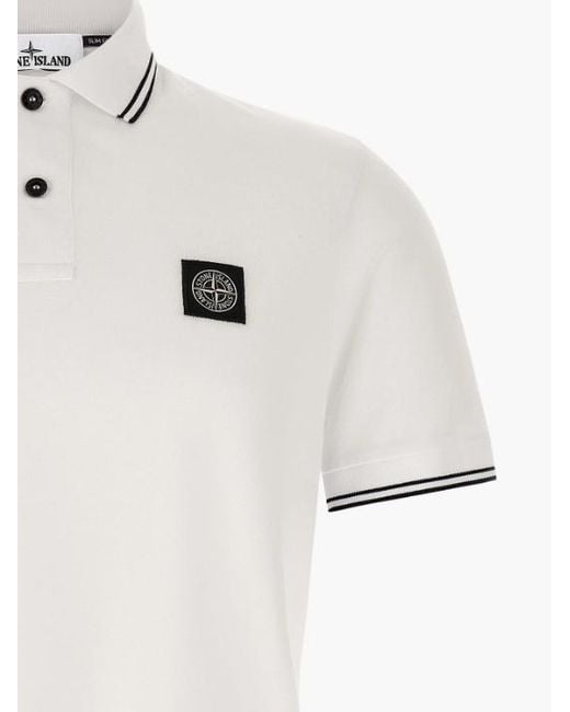 Stone Island White '2200010' Polo Shirt for men
