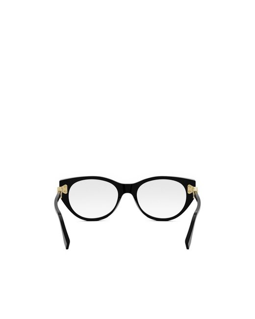 Fendi White Eyewear Ff Diamonds Cat-Eye Frame Glasses