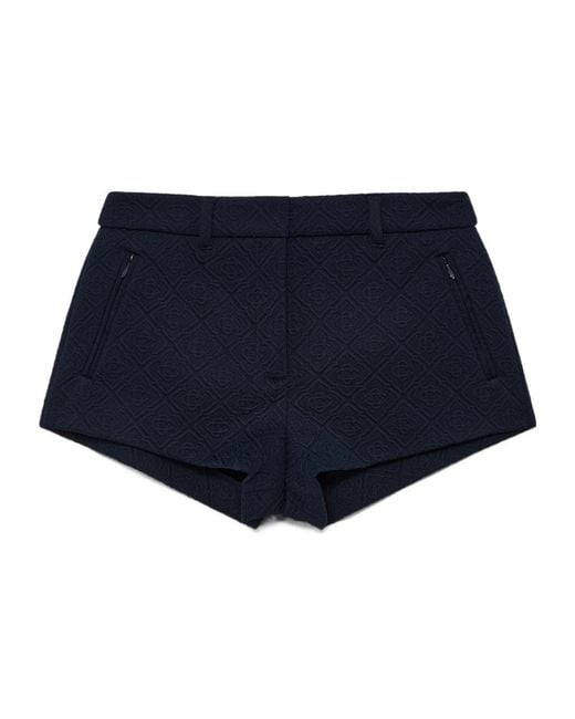 Casablanca Blue Monogram Jacquard Shorts