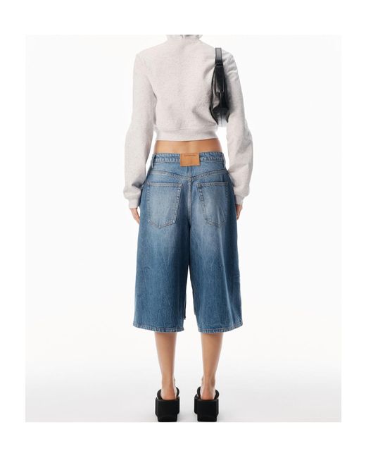 Alexander Wang Blue Zipped Midi Skort