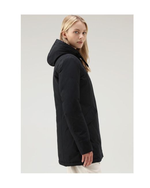 Woolrich Blue Arctic Fur-Trimmed Hooded Parka