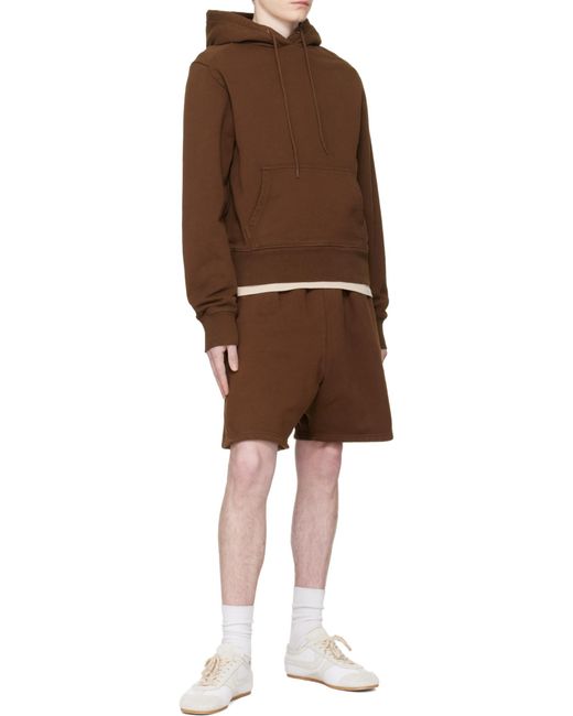 Entire studios Brown Drawstring Kangaroo-Pocket Hoodie for men