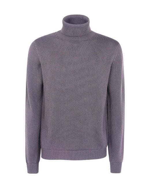 Nuur Purple Turtleneck Sweater for men