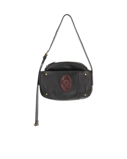 Versace Black Zip-Up Mini Shoulder Bag