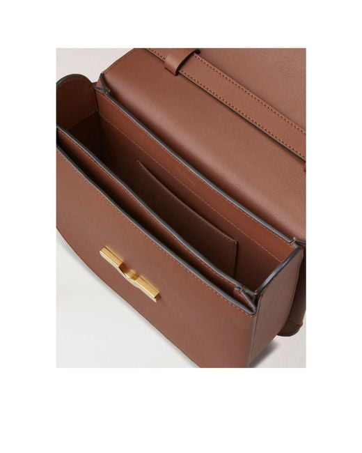 Mulberry Brown Pimlico Foldover Top Crossbody Bag