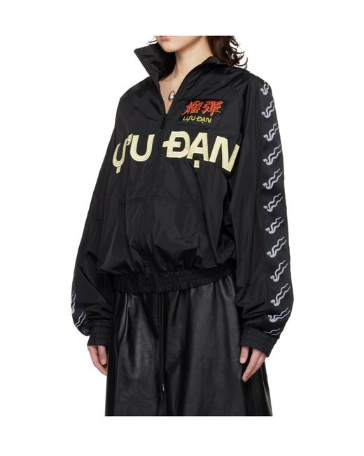 Lu'u Dan Black Windproof Long-Sleeved Ld Casual Jacket for men
