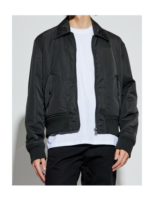 Balmain Black Nylon Bomber Jacket