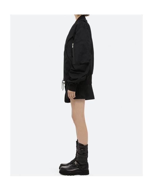Helmut Lang Black Ma1 Bomber Zipped Jacket