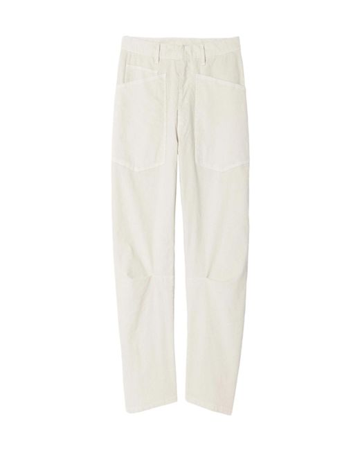 Nili Lotan White Shon Tapered Trousers