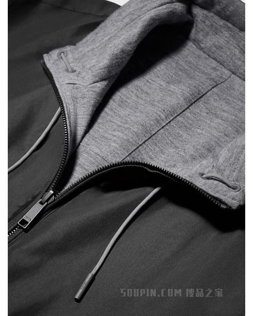 Zegna Black Zipped Drawstring Jacket for men