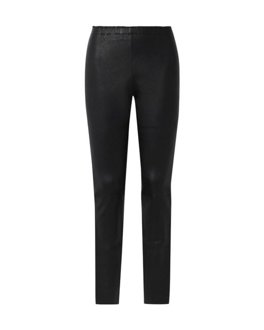 Stouls Black Leather Skinny Pants