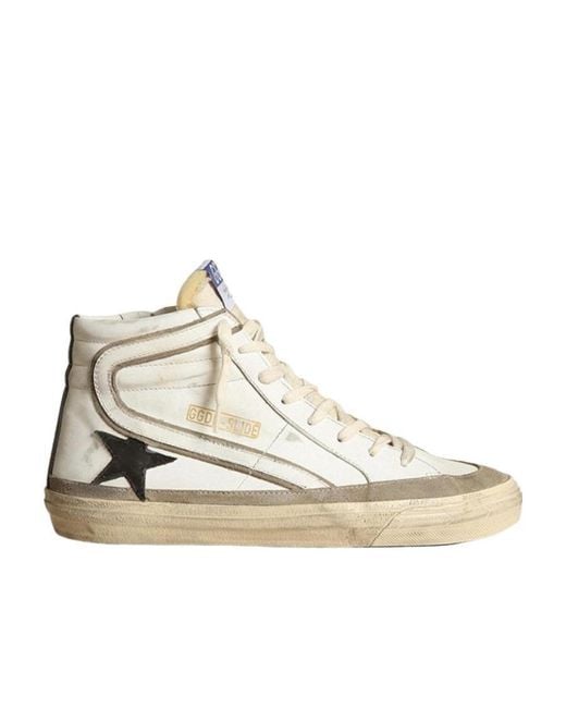 Golden Goose Deluxe Brand Natural Slide High-Top Sneakers for men