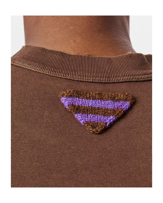 Prada Brown Printed T-Shirt