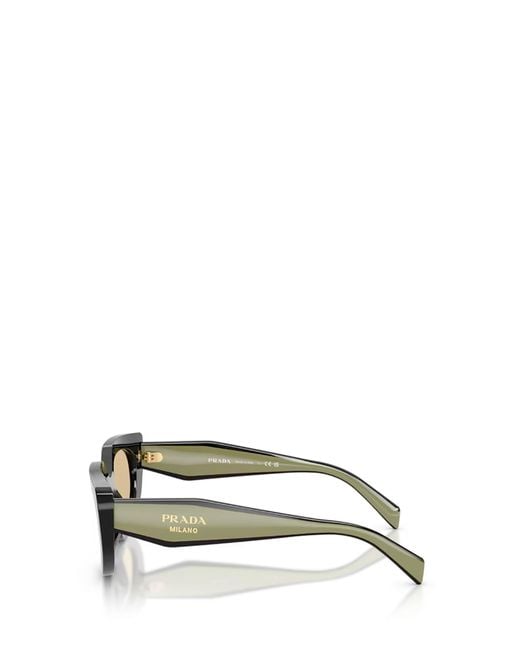 Prada White Eyewear Oval Frame Sunglasses for men