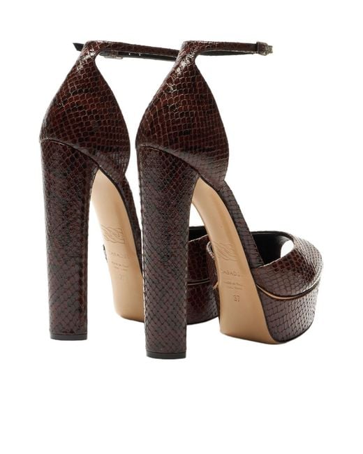 Casadei Brown Flora Platform Basilisco Sandal