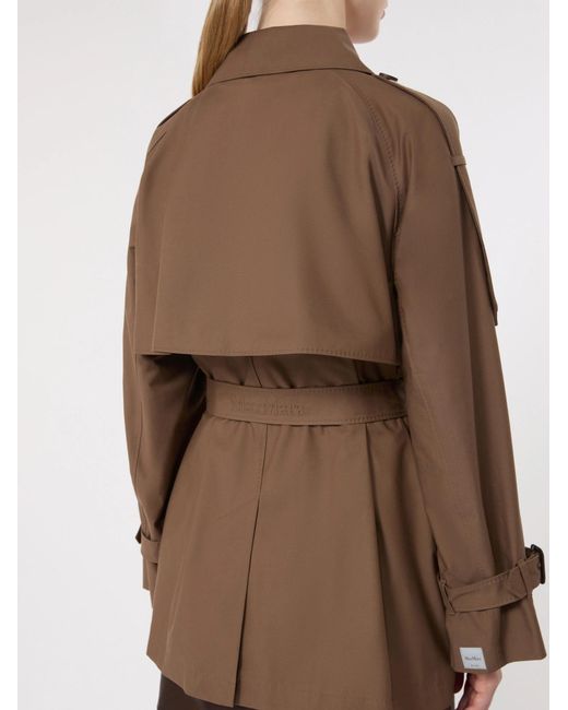 Max Mara Brown Double-Breasted Belted Coat