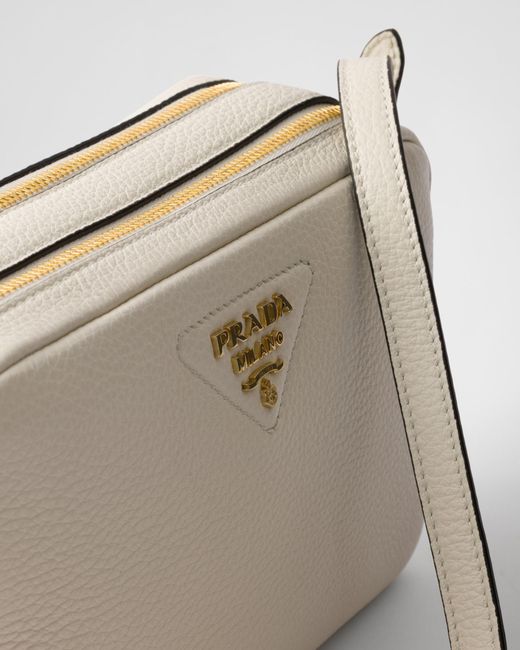 Prada Natural Small Leather Shoulder Bag