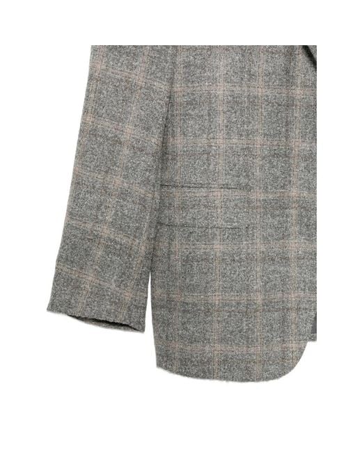 Canali Gray Long-Sleeved Suit Jacket for men