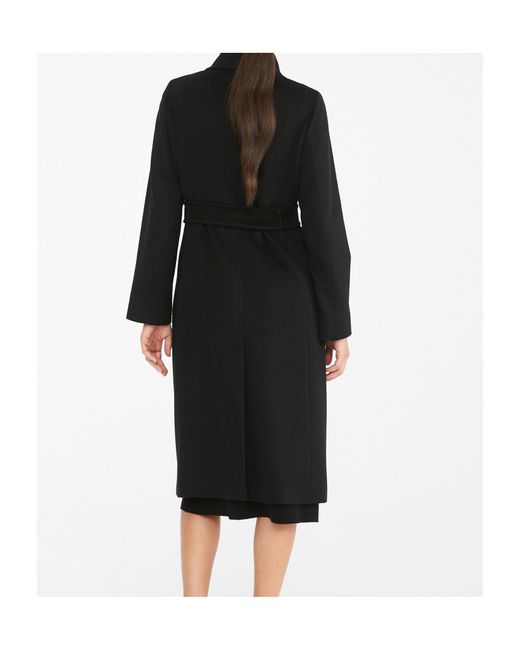 Max Mara Black Studio Bcollag Belted Long-Sleeved Coat