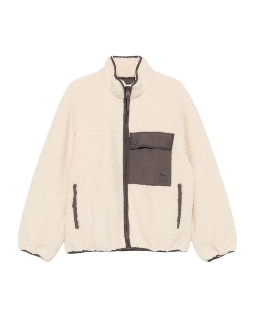 Maison Kitsuné Natural Maison Kitsuné Panelled Fleece Jacket for men