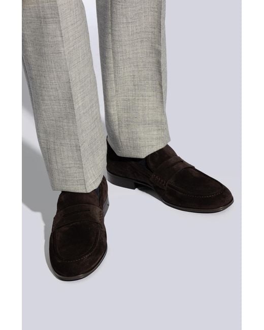 Gianvito Rossi Black George Round-Toe Loafers for men