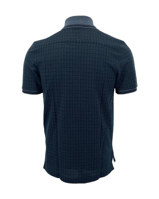 Dunhill Blue Buckle Short-Sleeved Polo Shirt for men