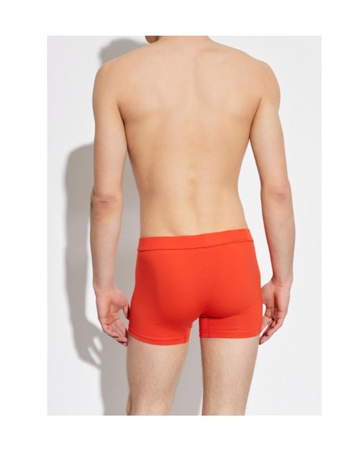 DSquared² Red Branded Boxer Briefs for men