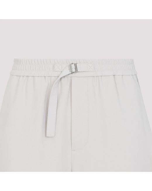 AMI White Straight Elasticated Pants for men