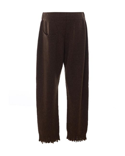 Uma Wang Multicolor Drawstring Knit Casual Pants