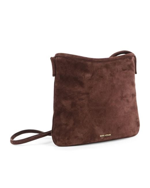 MANU Atelier Brown Logo-Embellished Shoulder Bag