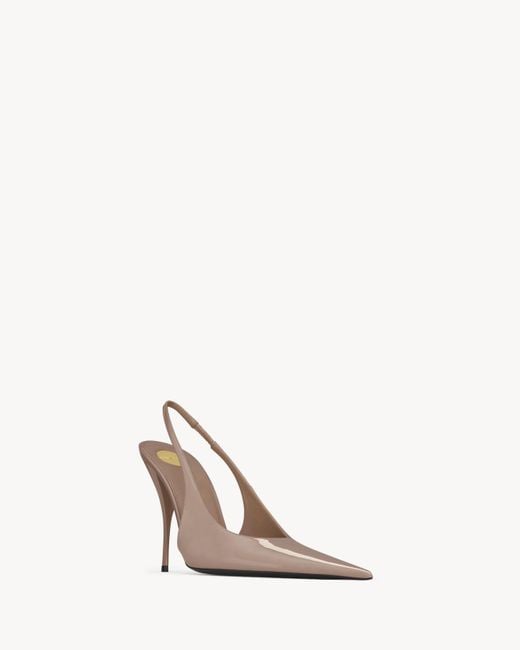 Saint Laurent White Open-Toe High-Heeled Sandals