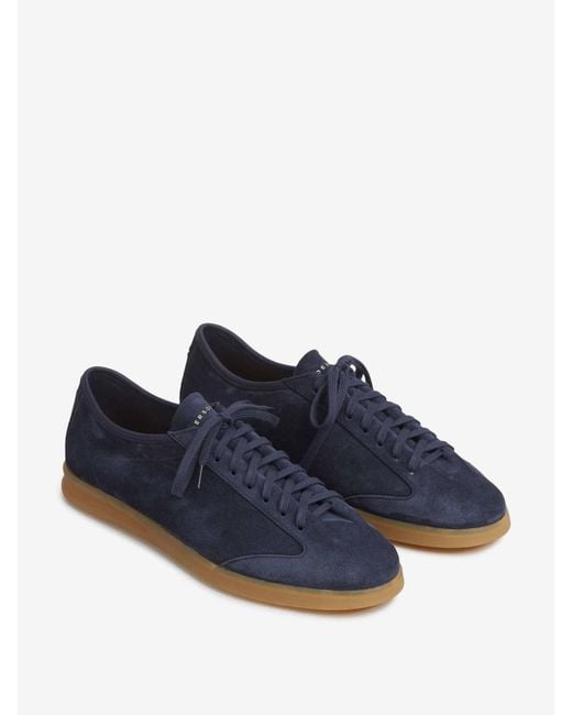 Henderson Blue Round Toe Lace-Up Sneakers for men