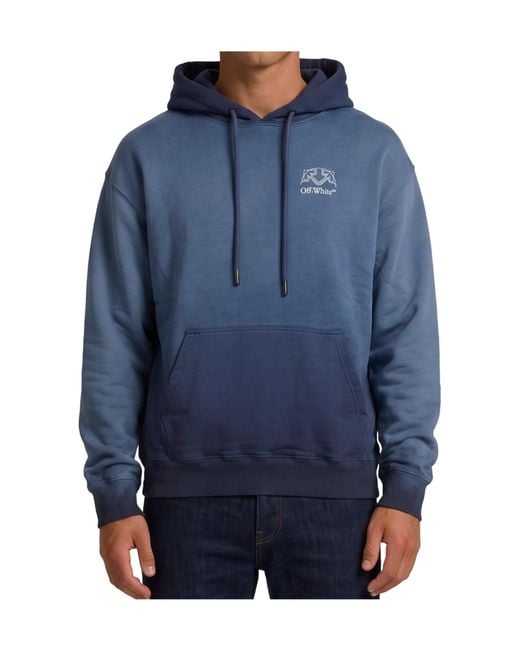 Off-White c/o Virgil Abloh Blue Offline Half Arrow Skate Hoodie for men