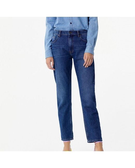 KENZO Blue Logo Straight Jeans