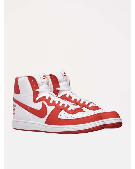 Comme des Garçons Red Homme X Nike Logo Sports Shoes for men