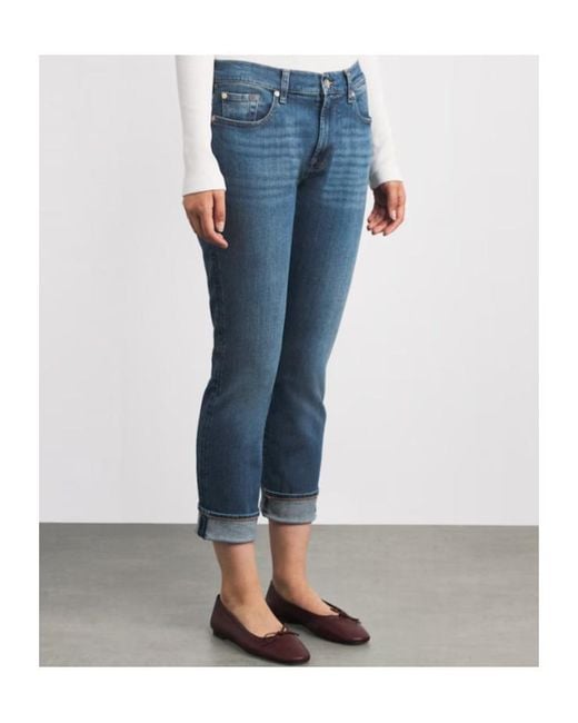 7 For All Mankind Blue Belt Loop Jeans