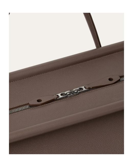 Loro Piana Brown Loom Weekender Bag L42 for men