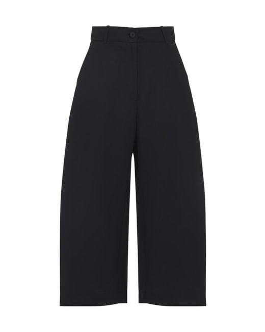 Studio Nicholson Blue Chalcos Wide Cropped Pants