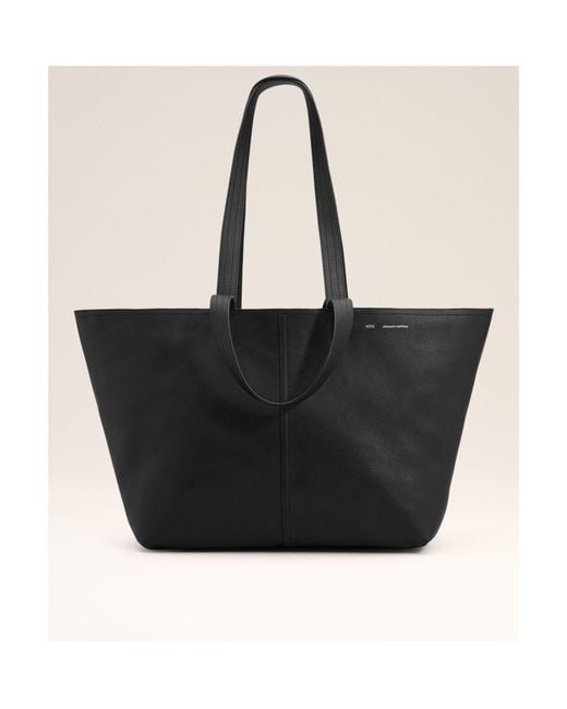 AMI Black Ami Midi Tote Bag
