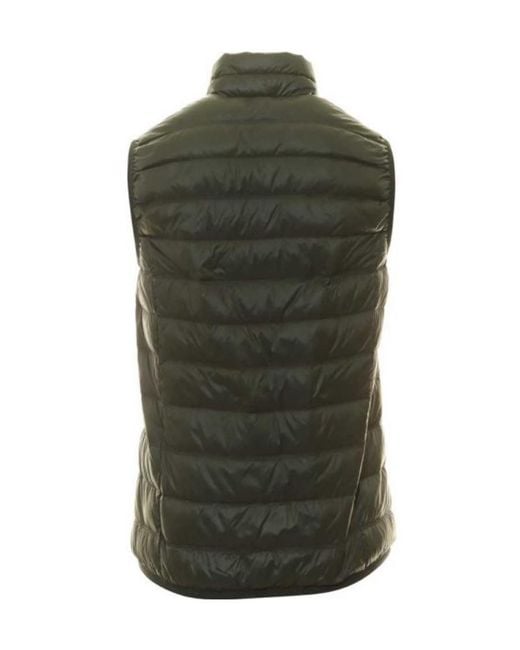 EA7 Green Logo Printed Zipped Gilet for men