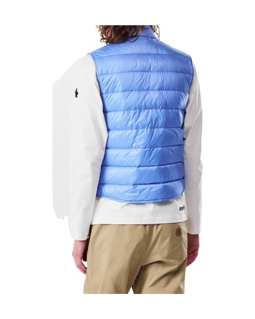 Moncler Blue Lightweight Warm Vest for men