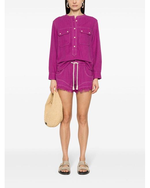 Isabel Marant Pink Tecoyo Silk Blouse