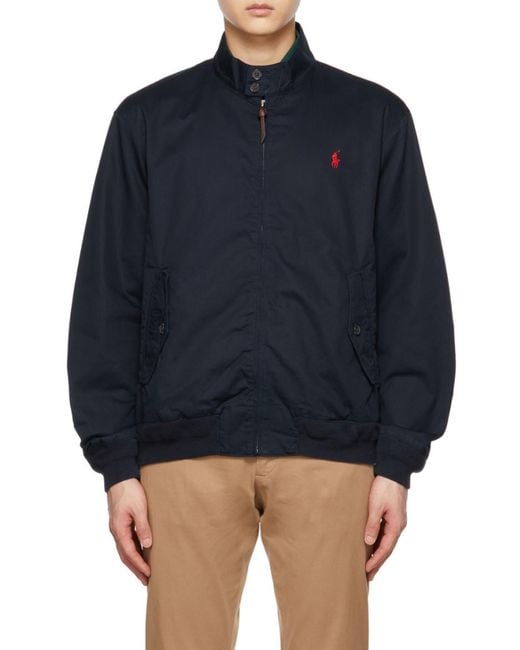 Polo Ralph Lauren Blue Polo Pony Zipped Jacket for men